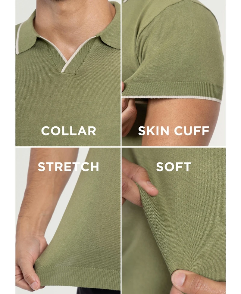 Xray Men's Collar V-Neck Polo Sweater