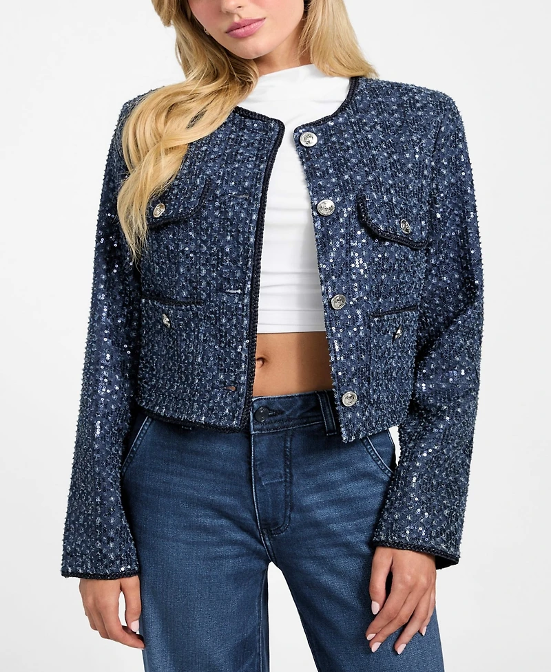 Guess Women's Elisa Collarless Jacket
