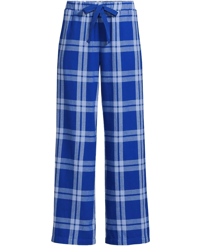 Lands' End Women's Flannel Wide Leg Sleep Pants