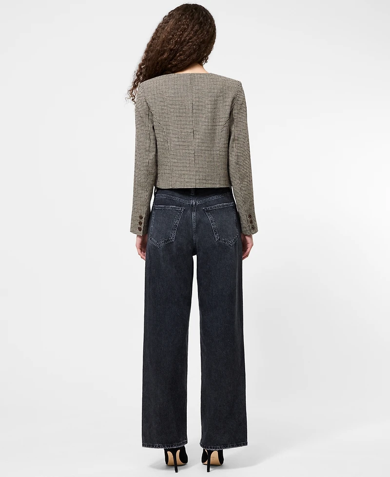 French Connection Women's Houndstooth Long Sleeve Jacket