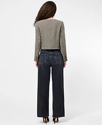 French Connection Women's Houndstooth Long Sleeve Jacket