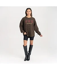 Gameday Couture Women's Brown Florida State Seminoles Leopard Oversized Sweatshirt