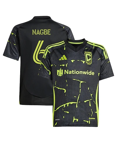 Adidas Big Boys and Girls Darlington Nagbe Black Columbus Crew 2025 The Goosebumps Kit Replica Player Jersey