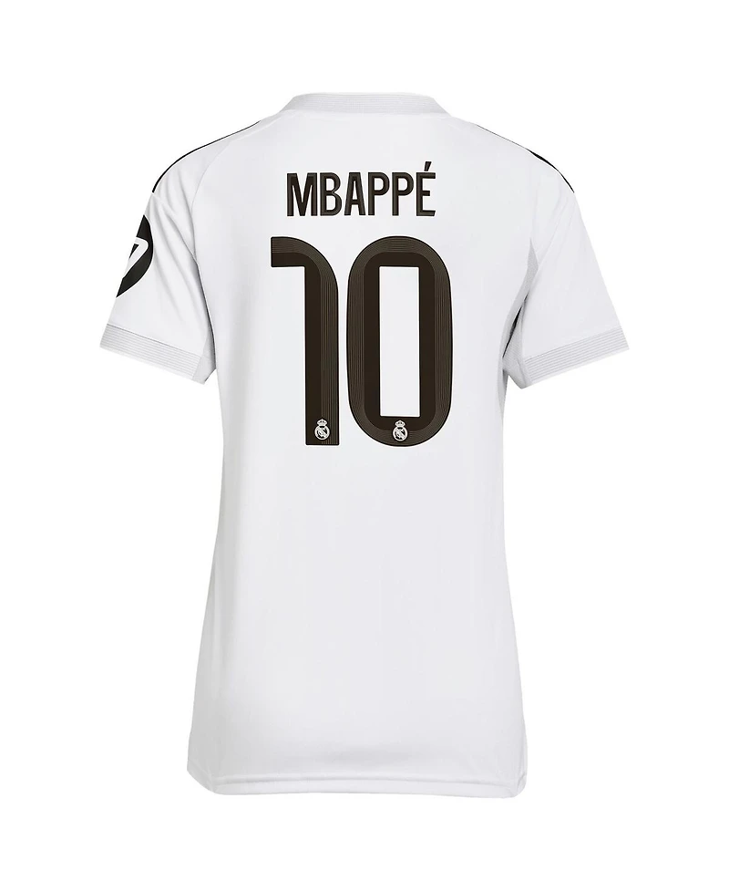 Adidas Women's Kylian Mbappe White Real Madrid 2025/26 Home Replica Player Jersey