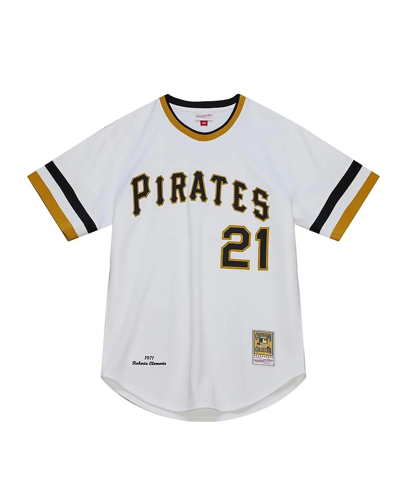 Mitchell & Ness Men's Roberto Clemente White Pittsburgh Pirates Cooperstown Collection Authentic Jersey