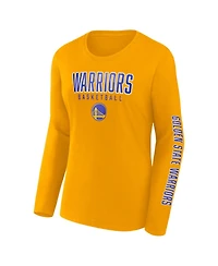 Fanatics Women's Gold Golden State Warriors Top Baller Long Sleeve T-Shirt