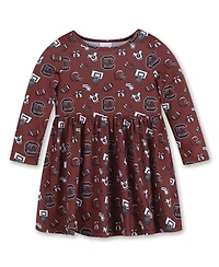 ZooZatz Girls Toddler Garnet South Carolina Gamecocks All-Over Print Football Dress