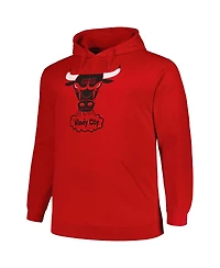 Mitchell & Ness Men's Red Chicago Bulls Hardwood Classics Big Tall Pullover Hoodie