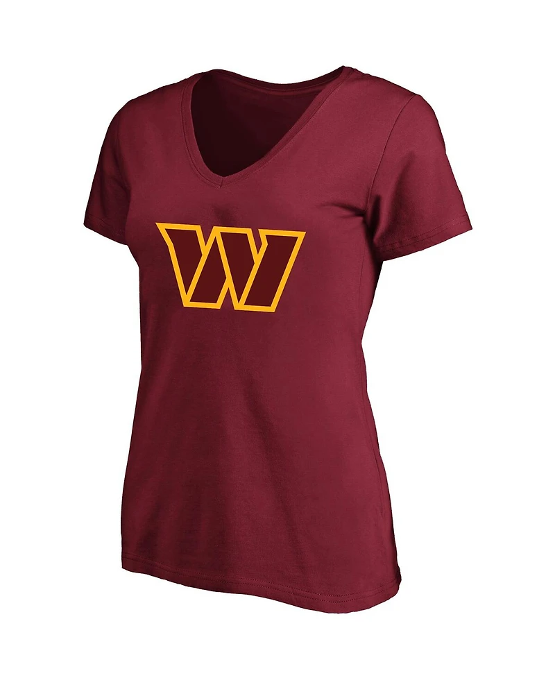 Fanatics Women's Jayden Daniels Burgundy Washington Commanders Plus Name Number T-Shirt