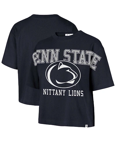 '47 Brand Women's Navy Penn State Nittany Lions Outreach City Relaxed Cropped T-Shirt
