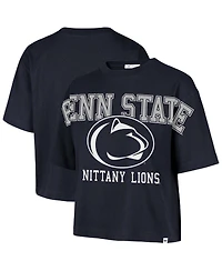 '47 Brand Women's Navy Penn State Nittany Lions Outreach City Relaxed Cropped T-Shirt