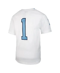 Jordan Big Boys and Girls 1 White North Carolina Tar Heels Untouchable Replica Game Jersey