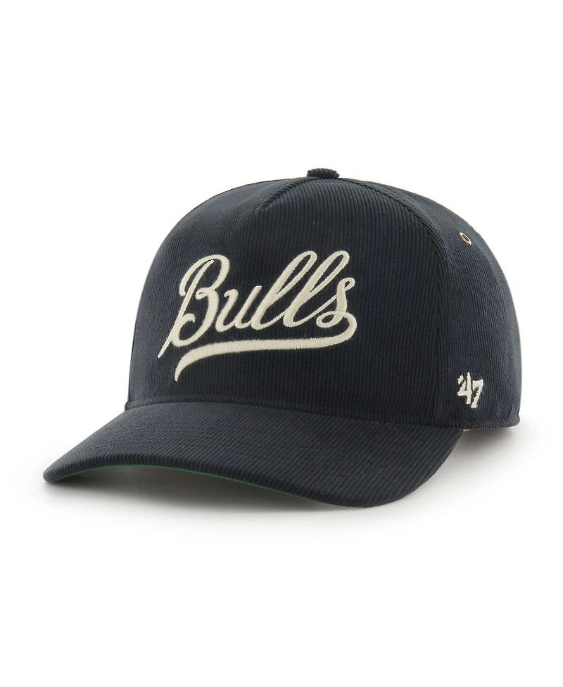 '47 Brand Men's Black Chicago Bulls Golden Age Relaxed Corduroy Hitch Adjustable Hat