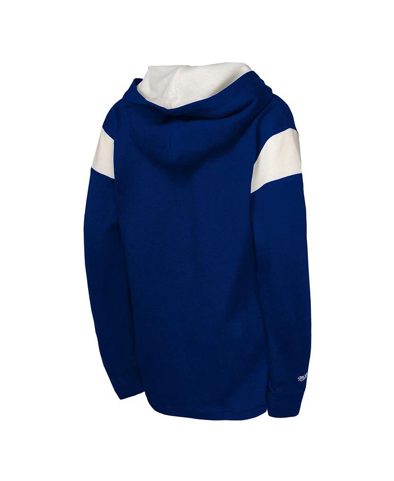 Mitchell & Ness Big Boys and Girls Navy New York Rangers Thermal Lightweight Pullover Hoodie