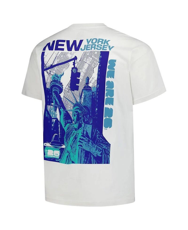 Outerstuff Men's Cream 2026 Fifa World Cup New York Host City Local Oversized T-Shirt