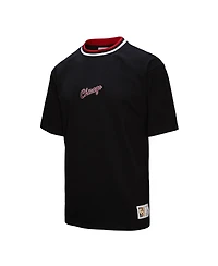 Mitchell & Ness Men's and Women's Black Chicago Bulls Playmaker Logo T-Shirt