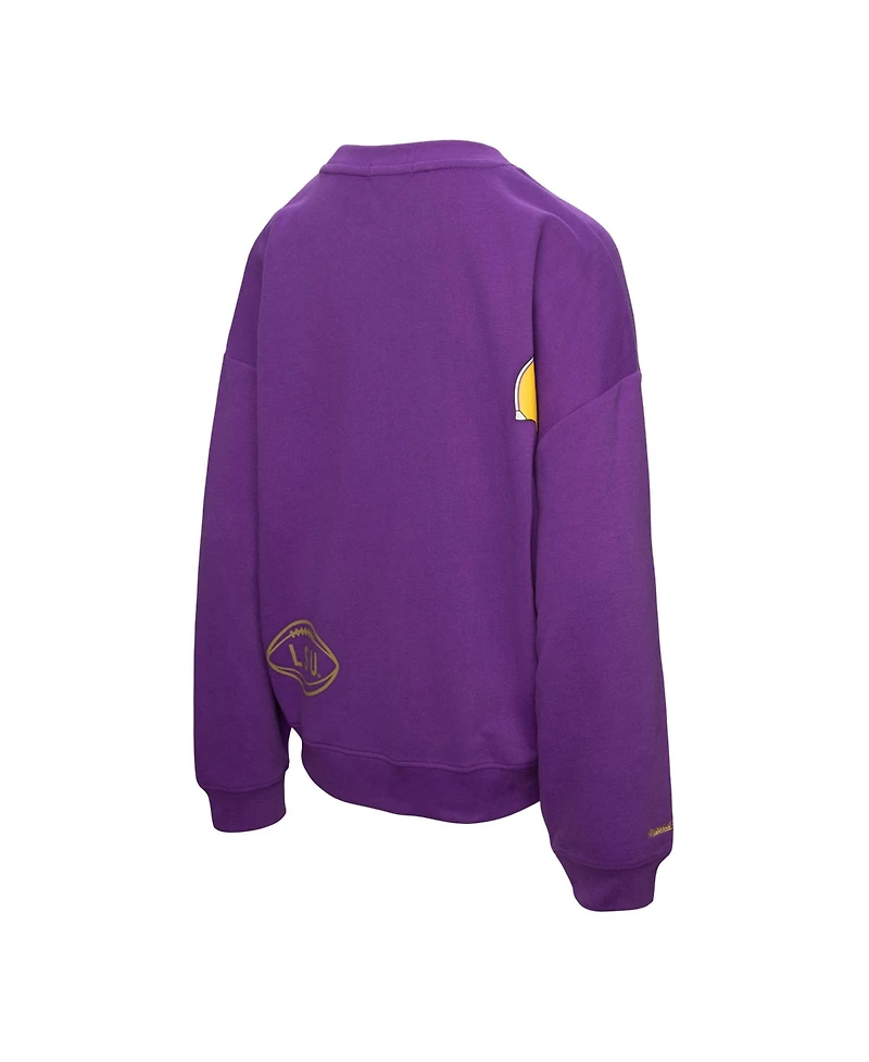 Mitchell & Ness Women's Purple Lsu Tigers Multi-Hit Sweatshirt
