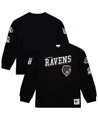 Mitchell & Ness Men's Black Baltimore Ravens Training Camp Logos Long Sleeve T-Shirt