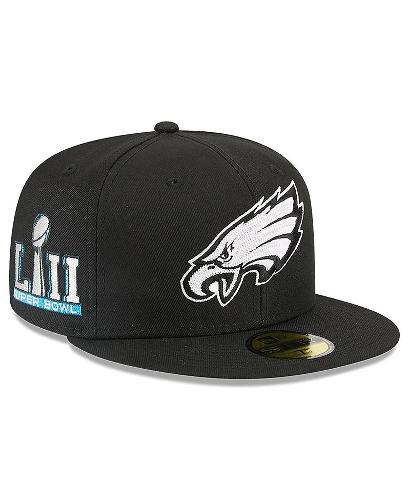 New Era x Alpha Industries Men's Black Philadelphia Eagles 59FIFTY Fitted Hat