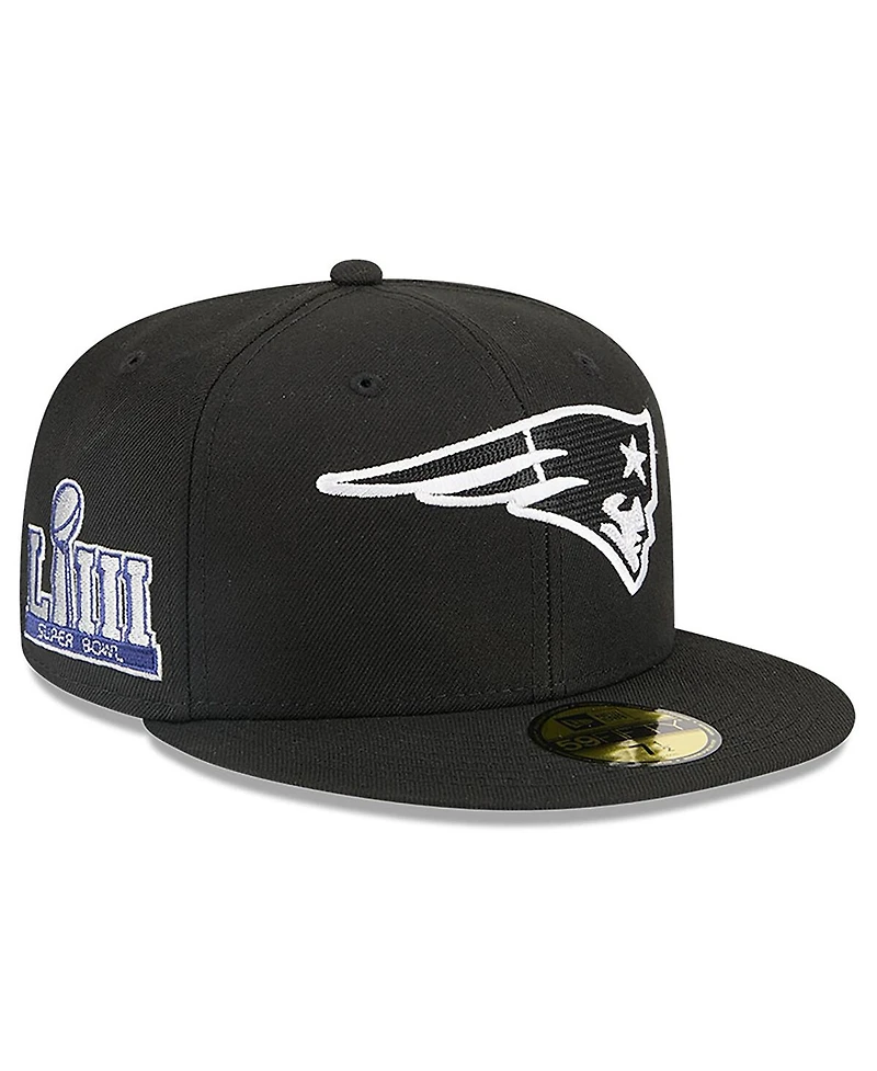 New Era x Alpha Industries Men's Black England Patriots 59FIFTY Fitted Hat