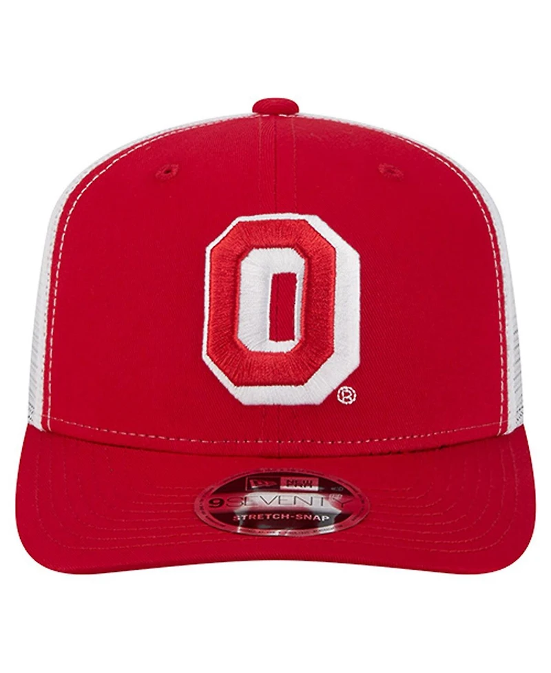 New Era Men's Scarlet Ohio State Buckeyes Team 9SEVENTY Coolera Trucker Adjustable Hat