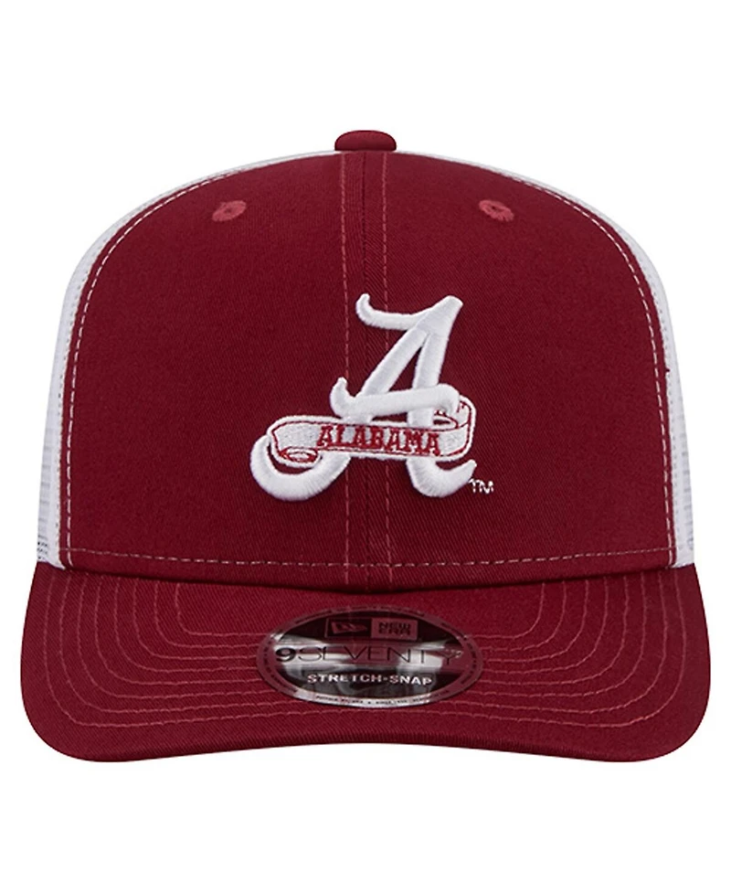 New Era Men's Crimson Alabama Crimson Tide Team 9SEVENTY Coolera Trucker Adjustable Hat