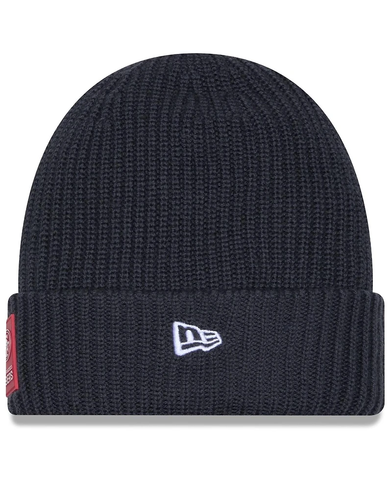 New Era Men's Charcoal San Francisco 49ers 2025 Sideline Cold Weather Cuffed Knit Hat