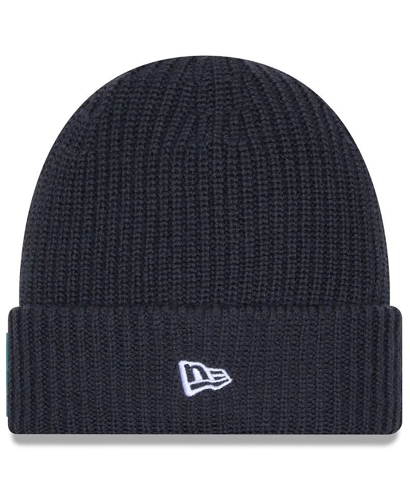 New Era Men's Charcoal Miami Dolphins 2025 Sideline Cold Weather Cuffed Knit Hat