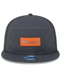 New Era Men's Charcoal Denver Broncos 2025 Sideline Cold Weather Split Panel 9FIFTY Snapback Hat