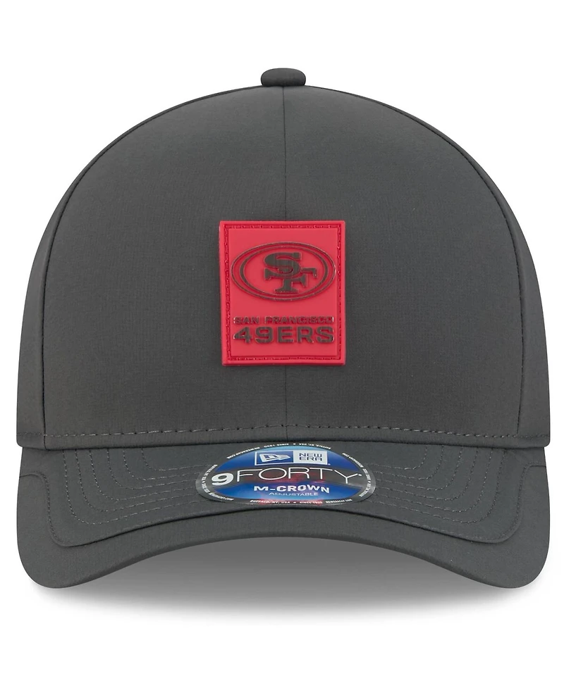 New Era Men's Charcoal San Francisco 49ers 2025 Sideline Cold Weather 9FORTY M-Crown Adjustable Hat