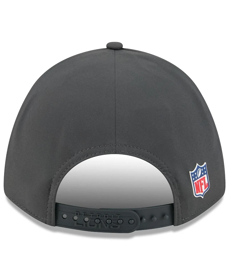 New Era Men's Charcoal Detroit Lions 2025 Sideline Cold Weather 9FORTY M-Crown Adjustable Hat
