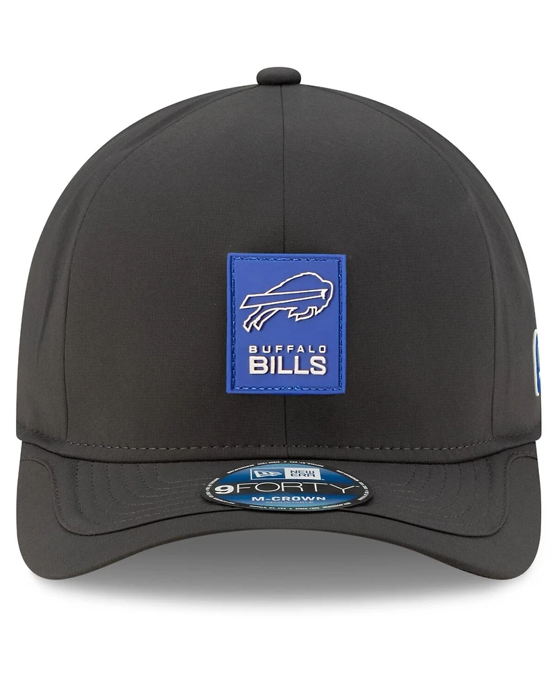 New Era Men's Charcoal Buffalo Bills 2025 Sideline Cold Weather 9FORTY M-Crown Adjustable Hat