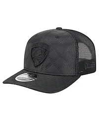 New Era Men's Black Florida Panthers Quilted Nylon 9SEVENTY Adjustable Trucker Hat