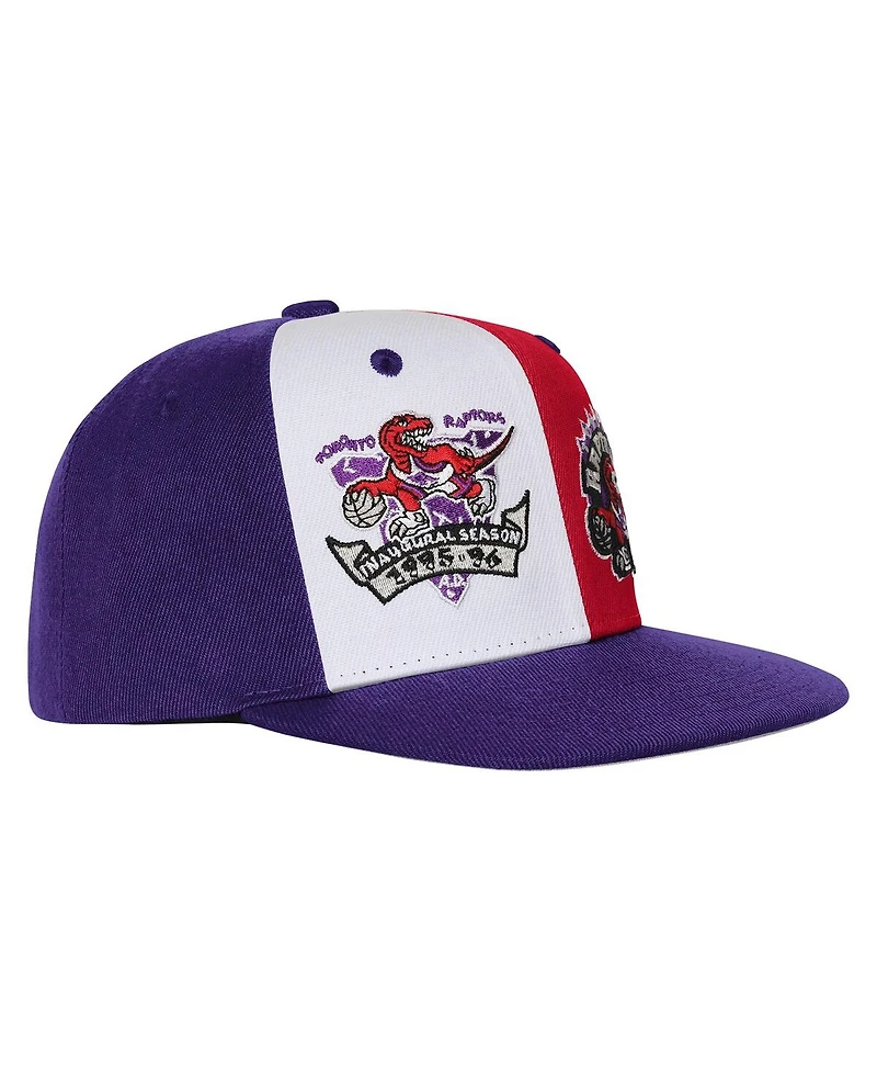 Mitchell & Ness Big Boys and Girls Purple Toronto Raptors Inaugural Season Duo Front Snapback Hat