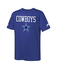 Nike Big Boys and Girls Navy Dallas Cowboys Sideline T-Shirt