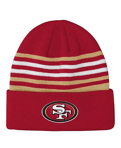 Outerstuff Big Boys and Girls Scarlet San Francisco 49ers Essentials Cuffed Knit Hat
