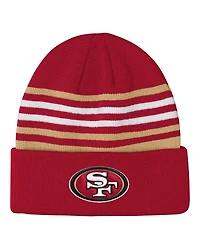 Outerstuff Big Boys and Girls Scarlet San Francisco 49ers Essentials Cuffed Knit Hat