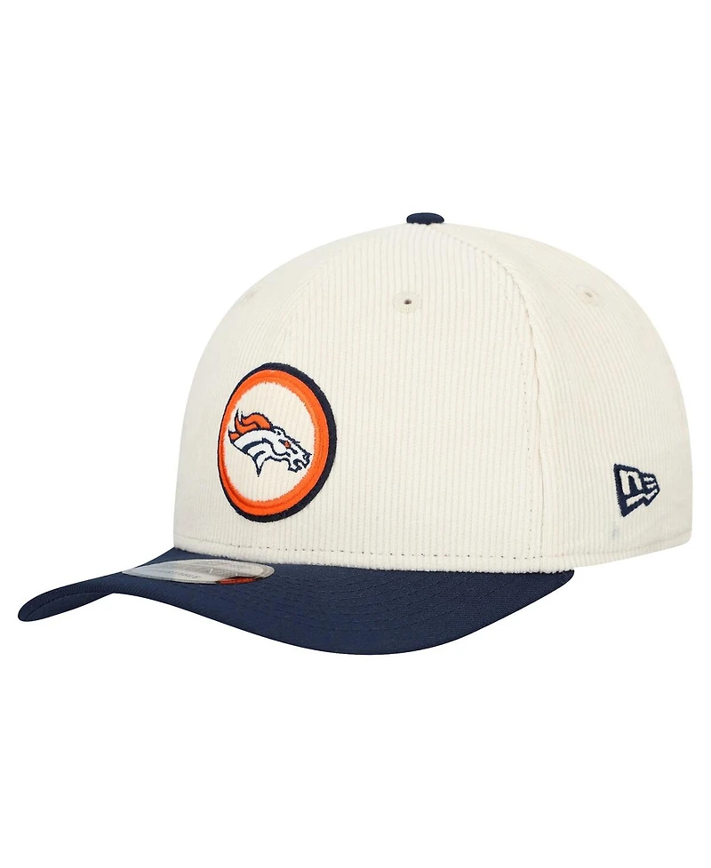 New Era Men's Stone Denver Broncos Loyal Corduroy 9SEVENTY Adjustable Hat