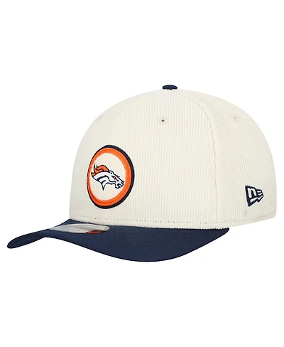 New Era Men's Stone Denver Broncos Loyal Corduroy 9SEVENTY Adjustable Hat