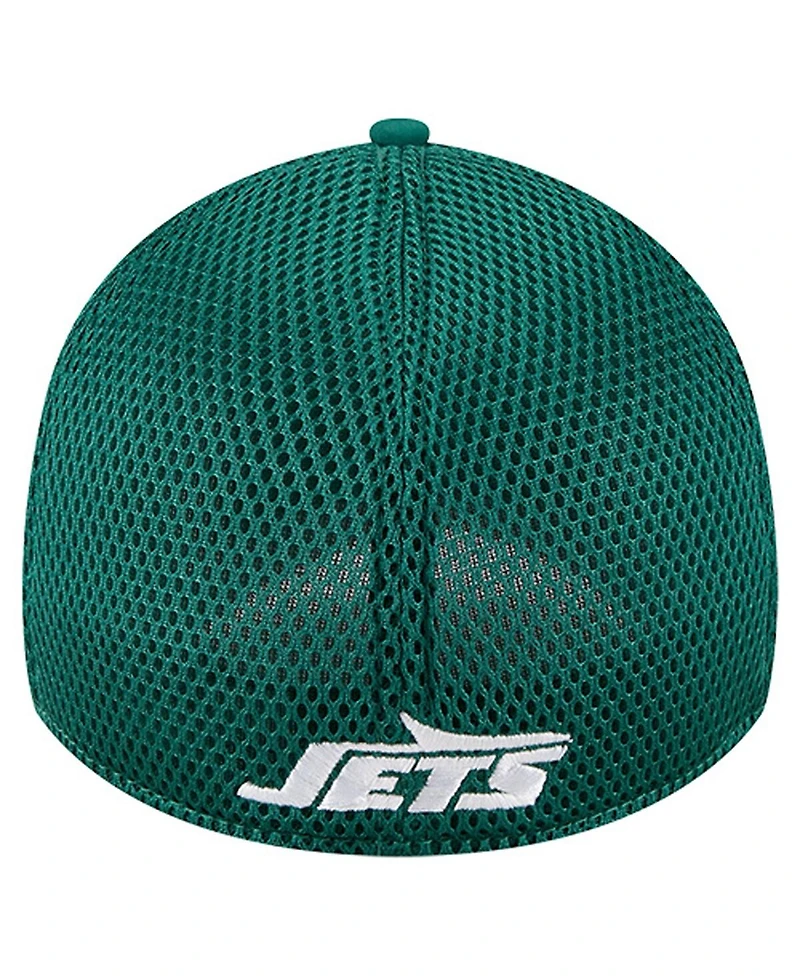 New Era Men's Green New York Jets Outline 39THIRTY Flex Hat