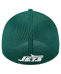 New Era Men's Green New York Jets Outline 39THIRTY Flex Hat
