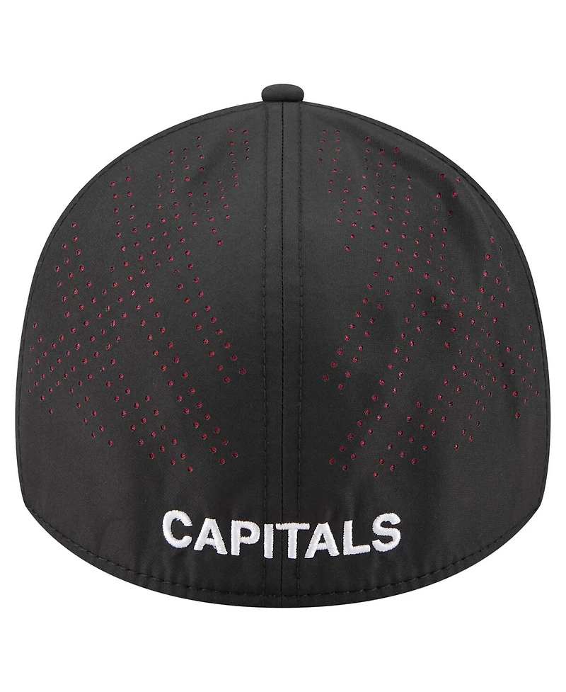 New Era Men's Black Washington Capitals Night 39THIRTY Flex Hat