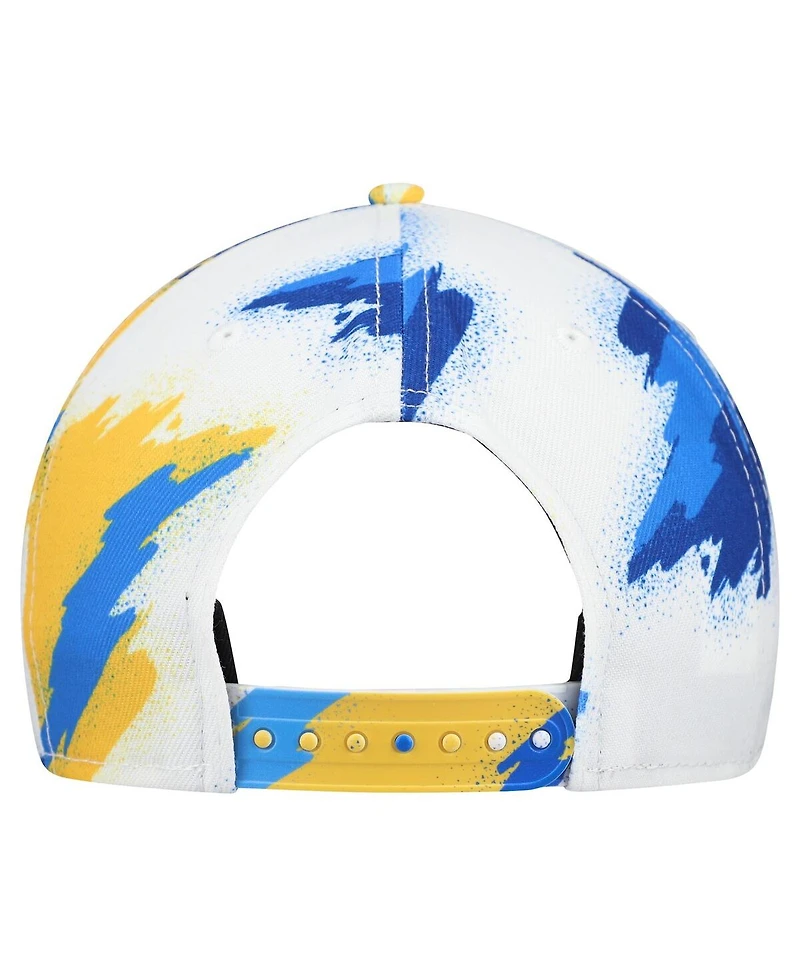 New Era Big Boys and Girls White Golden State Warriors Paint 9FIFTY Snapback Hat