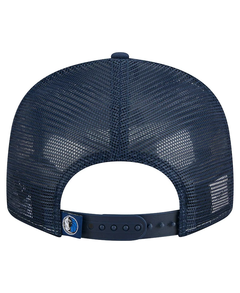New Era Men's Blue/Navy Dallas Mavericks Outdoor Split Panel 9FIFTY Snapback Hat