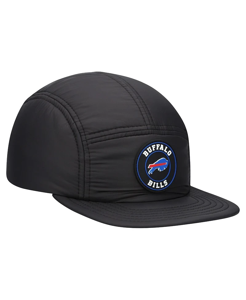 New Era Men's Black Buffalo Bills Quilted Camper Adjustable Hat