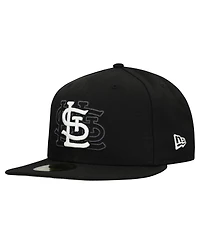 New Era Men's Black St. Louis Cardinals Tri-Hit 59FIFTY Fitted Hat