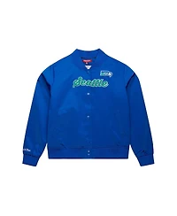 Mitchell & Ness Women's Royal Seattle Seahawks Full-Snap Satin Jacket