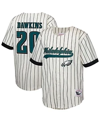 Mitchell & Ness Big Boys and Girls Brian Dawkins Cream Philadelphia Eagles Retired Player Name Number Baseball Jersey