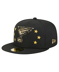 New Era Men's Black St. Louis Blues Military Appreciation Digital Camo Stars 59FIFTY Fitted Hat
