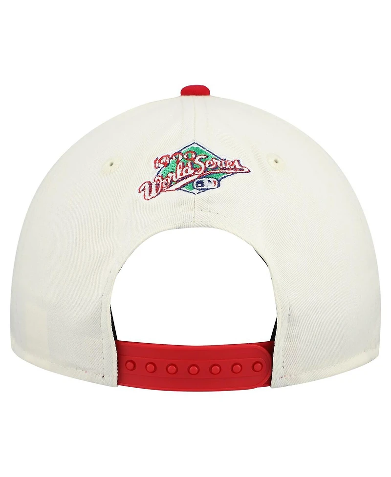New Era Men's Cream/Red Cincinnati Reds World Series 9FORTY M-Crown Adjustable Hat